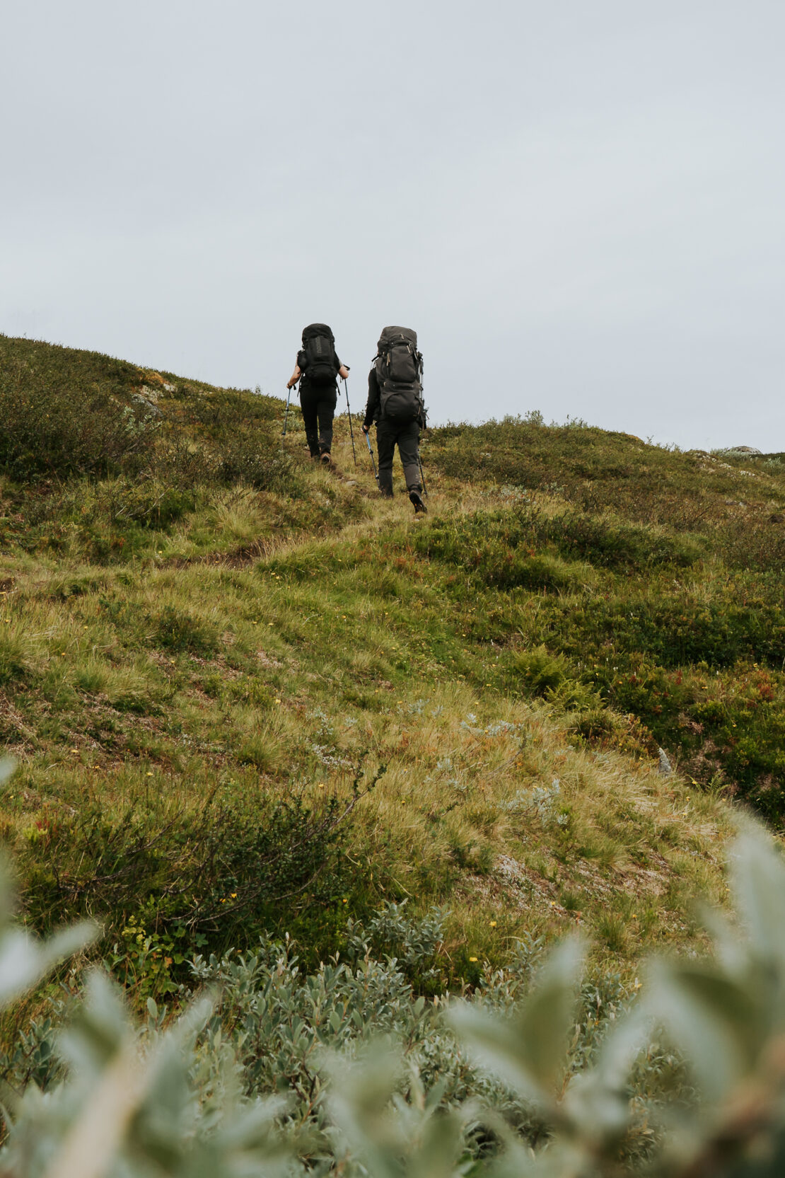 Hiken tijdens de Norway Trail