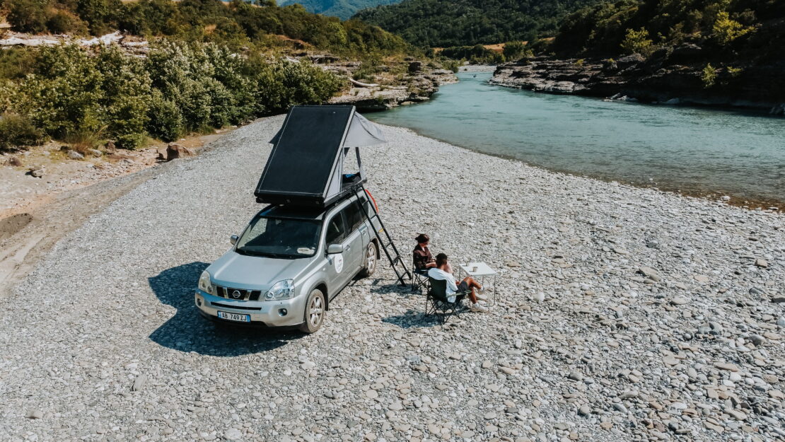 Uitzicht Vjosa Rivier Albanie